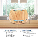 SEEDSEEL 300ML Essential Oil Diffuser, Aroma Diffuser Includes Remote Control,USB-C Power Cable.Aromatherapy Scent Air Humidifier with Waterless Auto-Off,7-Color LED for Room，Office