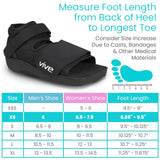 Vive Post Op Shoe - Lightweight Medical Walking Boot with Adjustable Strap - Orthopedic Recovery Cast Shoe for Post Surgery, Fractured Foot, Injured Toes, Stress Fracture, Sprains - Left or Right Foot