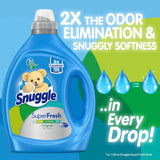 Snuggle Liquid Fabric Softener, SuperFresh Original, Eliminates Tough Odors, 2X Concentrated, 150 Loads (Packaging May Vary)