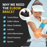 CAMBIVO Elbow Compression Sleeve with Removable Strap for Men & Women, Elbow Brace for Tendonitis and Tennis Elbow, Golfers Elbow Brace for Weightlifting, Arthritis, Workouts, and Reduce Joint Pain