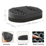 Dikdoc Foot Rest for Under Desk at Work, Home Office Foot Stool, Ottoman Foot Massager for Plantar Fasciitis Relief, Soft Silicone Footrests, Anti-Fatigue Fidget Toy (Gray)