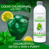 Eniva Health Liquid Chlorophyll Super Greens | 24K MG with Prebiotic & L-Glutamine | Mint Flavor | Skin, Immunity, Energy, Detox, Gut Health | Vegan, Gluten & Alcohol-Free | 48 Servings | USA Made