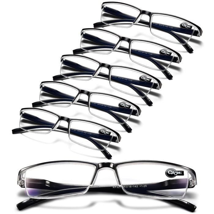 Gaoye 6 Pack Reading Glasses Men, Blue Light Blocking Readers, Mens Prescription glasses, 1.0