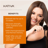 Kativa Brazilian Straightening Kit, 12 Weeks of Home Use Professional Straightening, with Organic Argan Oil, Shea Butter, Keratin & Amino Acids, for Straighter, Softer and Shinier Hair, All Hair Types