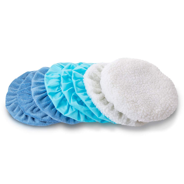 20 Pieces Car Orbital Buffer Polisher Pad Bonnet Microfiber Max Bonnet Polishing Buffing Pad Cover(5-6 Inches)