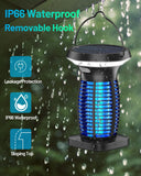 Solar Bug Zapper Outdoor, Mosquito Zapper Indoor Outdoor, Electric Fly Zapper with Camping Lantern, Waterproof Mosquito Traps, Cordless Mosquito Killer Lamp for Patio, Backyard, Home, Balcony