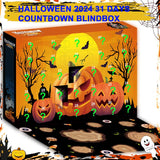 Halloween Advent Calendar 2024, 31 Days Countdown 1328 Pieces Mini Building Blocks Set, 35 Models Halloween Ghost Pumpkin Haunted House Party Favors Toy Decorations for 6+ Kids Boys Girls Adults