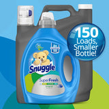 Snuggle Liquid Fabric Softener, SuperFresh Original, Eliminates Tough Odors, 2X Concentrated, 150 Loads (Packaging May Vary)