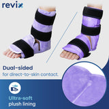 REVIX Ankle Ice Pack Wrap for Injuries Reusable Gel Foot Cold Pack for Achilles Tendonitis, Plantar Fasciitis and Sprained Ankles or Feet Pain Relief, Purple