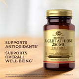 Solgar Reduced L-Glutathione 250 mg, 30 Vegetable Capsules - Antioxidant Support - Free Form Amino Acids - Non-GMO, Vegan, Gluten Free, Dairy Free, Kosher - 30 Servings