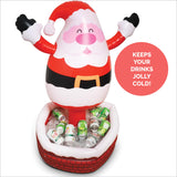 Santa Inflatable Cooler -Christmas in July Decorations Supplies Inflatable Cooler - Keeps Up to 72 Drinks Cold - 24" x 28" in - Inflatable Yard Decoration (Santa)