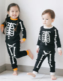 VAENAIT BABY Infant Kids Toddler Boys Girls Halloween Novelty Pajama Set Skeleton White XL