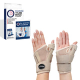 Doctor Developed Thumb Brace for Arthritis/Thumb Splint/Thumb Support for Men & Women - Trigger Thumb Spica Splint - Thumb Splint for Right Hand/Left- FDA Medical Device & Handbook (Nude, Pair)