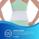 NYOrtho Tapered Abdominal Binder - Firm Compression Wrap - Breathable Stomach Support Post Injury or Surgery - with Contoured Body-Specific Design - 30-36 Inch