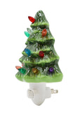 Creative Hobbies Christmas Tree Night Light - Plug in Ceramic Vintage Night Light with LED Bulb