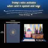 Pop Up Birthday Card with Light & Sound Says Happy Birthday in Donald Trump REAL Voice for Men and Women, Mom & Dad, Husband or Wife