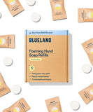 BLUELAND Foaming Hand Soap Tablet Refills - 10 Pack | Eco Friendly Products & Cleaning Supplies | Perrine Lemon Scent | Makes 10 x 9 Fl oz bottles (90 Fl oz total)