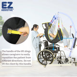 EZ Assistive Universal Full Body Patient Lift Sling, Mesh Fabric Patient Sling Transfer and Bathing aids, 500lb Weight Capacity (Large-Black)