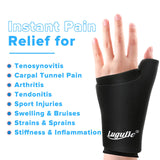 Luguiic Wearable Thumb Wrist Ice Pack-Hot Cold Compress Hand Finger Ice Pack,Reusable for Injuries,Carpal Tunnel,Arthritis,Tendonitis,De Quervain's Tenosynovitis, Swelling & Bruises L