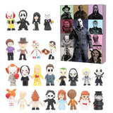 Halloween Advent Calendar 2024, 24 Day Halloween Countdown Calendar, Contains 24 Gifts Dolls, Nightmare Before Christmas Advent Calendar, Scary Halloween Doll Collectible Horror Figures Gift (Gray)