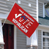 3x5 Had Enough Vote Republican Flag Trump 2024 Flag Double-sided red flag Vote Red Anti Democrat Flag Flagpole not included