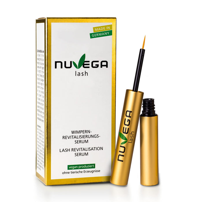 Nuvega Lash – Veganes Wimpernserum & Augenbrauenserum für lange Wimpern in nur 4-6 Wochen I Lash Serum I Wimpernserum Wachstum I Made in Germany I 3ml