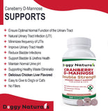 Cranberry D-Mannose for Dogs and Cats Urinary Tract Infection Support Prevents and Eliminates UTI, Bladder Infection Kidney Support, Antioxidant (Double Strength Tablet, 150 Count)