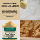 1 Ingredient Organic Tallow Soap for Sensitive Skin - 130 grams each, Pack of 5 - Premium Unscented and Fragrance Free Beef Tallow Skincare, Naturally Gentle (UNSCENTED) (5 Pack Unscented)