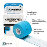 Kinesio Taping - Elastic Therapeutic Athletic Tape Tex Gold FP - Beige – 2 in. x 16.4 ft - 3 pack