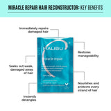 Malibu C Miracle Repair Hair Reconstructor (9 oz) - Nourishing Hair Repair Treatment for Weak, Damaged Strands - Flax Protein & Vitamin B5 for Hair Strength