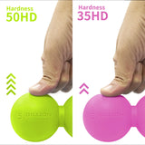 5BILLION Peanut Massage Ball - Double Lacrosse Massage Ball & Mobility Ball for Physical Therapy, Deep Tissue Massage Tool for Myofascial Release, Muscle Relaxer, Green