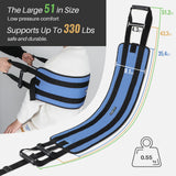 Transfer Nursing Sling for Patients, Mobility Standing and Elderly Safety Lifting Aids, Gait Belts Transfer Belts for Seniors Disabled, Elderly, Injured(Blue)