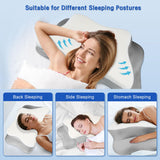 Pain Relief Cervical Pillow for Neck Support,Adjustable Ergonomic Pillow Cozy Sleeping,Odorless Orthopedic Memory Foam Pillows,Contour Bed Pillow for Side Back Stomach Sleeper