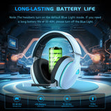 Gtheos 2.4GHz Wireless Gaming Headset for PC, PS4, PS5, Mac, Nintendo Switch, Bluetooth 5.2 Gaming Headphones with Noise Canceling Microphone, Stereo Sound, ONLY 3.5mm Wired Mode for Xbox Series-White