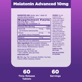 Natrol Sleep Advanced Melatonin Time Release Tablets, Nighttime Sleep Aid, 10mg, 60 Count