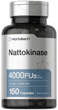 Nattokinase Supplement 4000 FU | 150 Capsules | Non-GMO, Gluten Free | by Horbaach