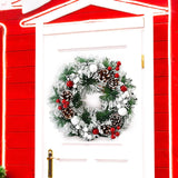 Christmas Wreath Winter Wreaths for Front Door, Advent Wreath Door Hanger Corridor Decorations Window Welcome Sign Pine Cones Home Winter Eucalyptus Small Artificial