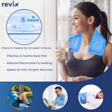 REVIX XL Neck Ice Packs for Injuries Reusable Ice Packs for Neck and Shoulders Pain, Swelling, Bruises, Sprains and Muscles Spasms, Hot and Cold Compress for Cervical Surgery Recovery, 2 Packs