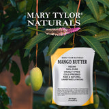 Mango Butter 1 lb — by Mary Tylor Naturals — Cold Pressed, Unrefined,Raw Pure Mango Butter — Skin Nourishment, Moisturizing for Hair, Skin