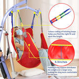 EZ Assistive Universal Full Body Patient Lift Sling, Mesh Fabric Patient Sling Transfer and Bathing aids, 500lb Weight Capacity (Large-Red)