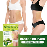 Castor Oil Pack Wrap, Highly Absorbent Self-Adhesive Castor Oil Patches, Easy to Use Castor Oil Wrap Organic Cotton, No Wash, Anti Oil Leak