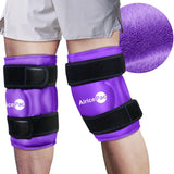 AiricePac Ice Pack for Knee Pain Relief, Reusable Gel Ice Wrap for Injuries, Swelling, Knee Replacement Surgery, Cold Compress Therapy for Arthritis, Meniscus Tear and ACL, Purple