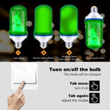 OMK - LED Christmas Decorations Flame Effect Light Bulbs - Newest Upgraded 4 Modes Two-Tone Fire Simulated Lamps - Holiday/Christmas Gifts/Party/Indoor/Outdoor Decoration Lights (2Pack)