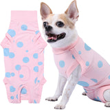 Comwish Dog Recovery Suit, Professional Dog Surgery Suit Post Spay, Neuter, Abdominal Surgical Suit for Male Female Dogs Can Pee, Prevent Licking Soft Breathable Cotton Covers Wound (Pink, XX-Small)