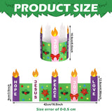 Hiboom 30 Pcs Advent Wreath Craft for Kids Christmas Wreath Kit Advent Candle Holder Stand Christmas Crafts for Kids Toddler Fun Home Activities Advent Christmas DIY Supplies