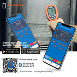 Infrared Thermometer with Bluetooth AP-985C-APP Range from -58℉~1472℉(-50℃～800℃),16:1Laser Temperature Measure Gun, Data Record, Adjustable Emissivity for Forge Cooking