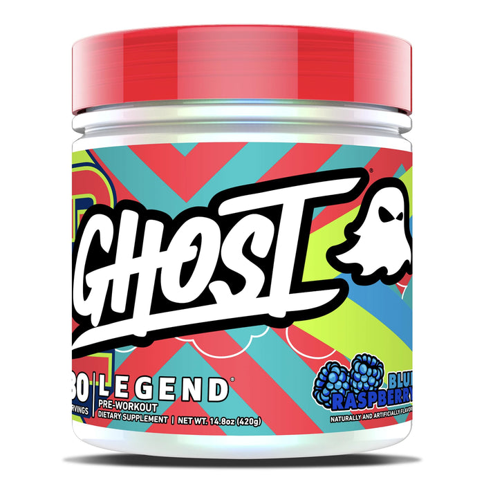 GHOST Legend V3 Pre-Workout Powder, Blue Raspberry - 30 Servings - PreWorkout for Men & Women with Caffeine, L-Citrulline, & Beta Alanine for Energy & Focus - Free of Soy, Sugar & Gluten, Vegan