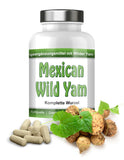 NATURA HANDELS Mexican Wild Yam Capsules, Whole Root, 150 Caps x 750 mg, Vegan