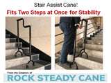 New Stair Climbing Assist Cane by Rock Steady Cane Lets You Walk Up and Down Stairs Easily with Less Pain. Perfect Step Helper for Those with Sore HIPS and Knees