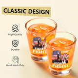 Pekuality Trump Shot Glass 1.5oz-2024 Survived Shot at Election Rally -Never Surrender Not Guilty Free - Trump Mug Shot Glass -Small Glass Cups Mug Gift (4 pcs)